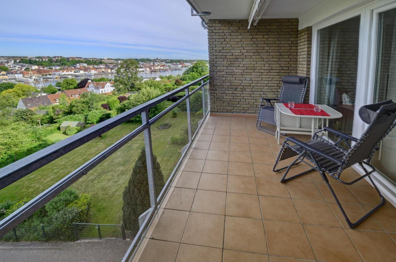 Fewo1846 - Flensview - Komfortables Studioapartment Mit Balkon Und Hafenblick Flensburgo Exterior foto